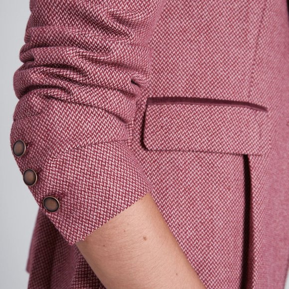 ModCloth Properly Polished Blazer Red Houndstooth - Picture 6 of 12